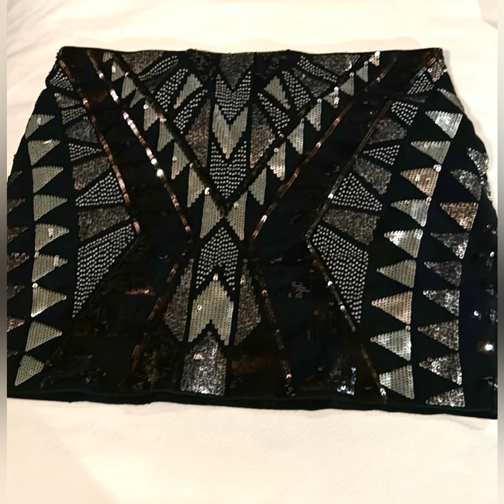 Express Embellished Mini Skirt Medium